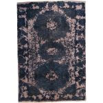 308 x 203cm Ultra Vintage Midnight Blue & Blush Pink Hand-Knotted Persian Rug