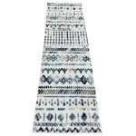 213 x 60cm Turkish Machine Made Boho Tribal Geometric Runner Rug