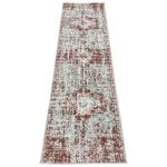 213 x 60cm Turkish Machine Made Vintage Design Runner Rug