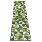 213 x 60cm Turkish Design Machine Made Green Runner Rug