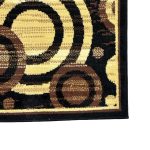 213 x 60cm Turkish Machine Made Modern Design Black\Beige Runner Rug - Image 3