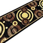 213 x 60cm Turkish Machine Made Modern Design Black\Beige Runner Rug - Image 5