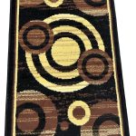 213 x 60cm Turkish Machine Made Modern Design Black\Beige Runner Rug - Image 6