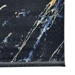 230 × 160cm Black & Blue Distressed Turkish Style Rug - Image 4