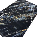 230 × 160cm Black & Blue Distressed Turkish Style Rug - Image 5