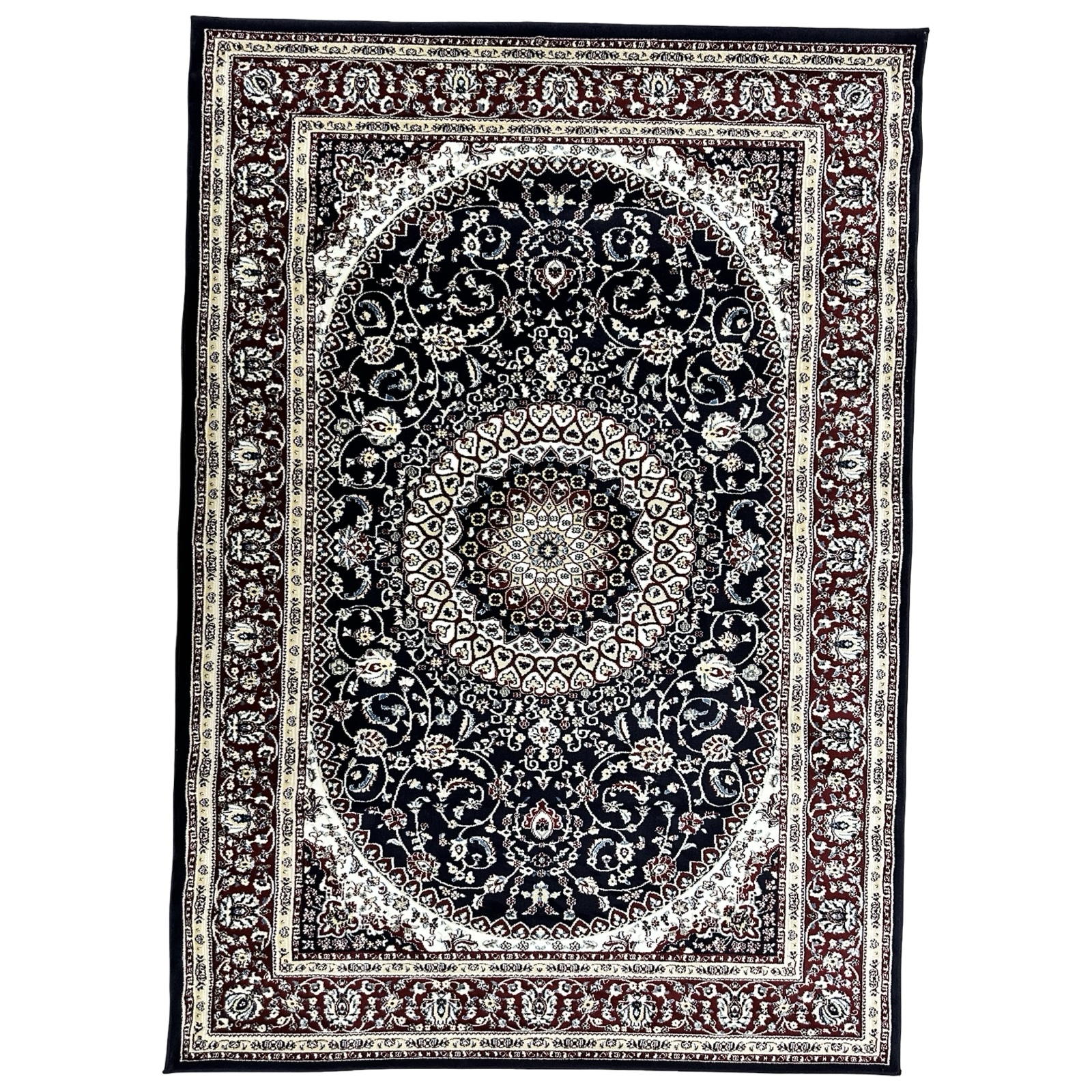 230 turkeyy_38 230 × 160 Machine Made Persian Design Navy Area Rug - Image 1