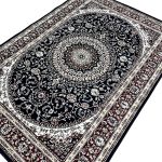 230 × 160 Machine Made Persian Design Navy Area Rug - Image 5