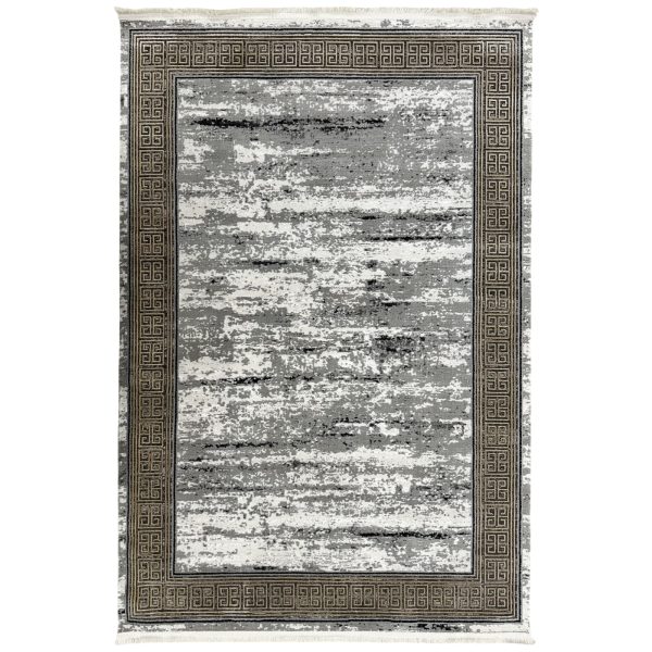 230 × 160 Machine Made Turkish Distressed Rug – Vintage Modern Look)