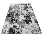 350 x 250cm Luxury Turkish Abstract Grey&Black Area Rug - Image 2