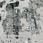 350 x 250cm Modern Gallery Style Black Grey Artwork Machine Made Area Rug - Image 6