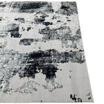 350 x 250cm Modern Gallery Style Black Grey Artwork Machine Made Area Rug - Image 7