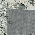 350 x 250cm Modern Gallery Style Black Grey Artwork Machine Made Area Rug - Image 8