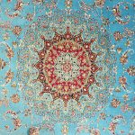 300 x 200 cm Persian Style Blue Floral Medallion Rug - Image 4