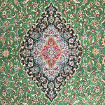 300cm x 200 cm Persian Kashan Green Rug - Image 4