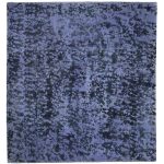 300 x 274cm Ultra Vintage Abstract Lavender & Charcoal Hand-Knotted Persian Rug
