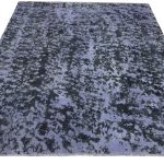 300 x 274cm Ultra Vintage Abstract Lavender & Charcoal Hand-Knotted Persian Rug - Image 3