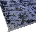 300 x 274cm Ultra Vintage Abstract Lavender & Charcoal Hand-Knotted Persian Rug - Image 5