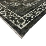 350 x 275cm Ultra Vintage Charcoal Grey & Ivory Persian Rug - Image 4