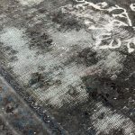350 x 275cm Ultra Vintage Charcoal Grey & Ivory Persian Rug - Image 6