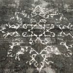 350 x 275cm Ultra Vintage Charcoal Grey & Ivory Persian Rug - Image 7