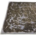 356 x 237cm Hand Knotted Ultra Vintage Olive Green Distressed Persian Rug - Image 5