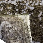356 x 237cm Hand Knotted Ultra Vintage Olive Green Distressed Persian Rug - Image 8