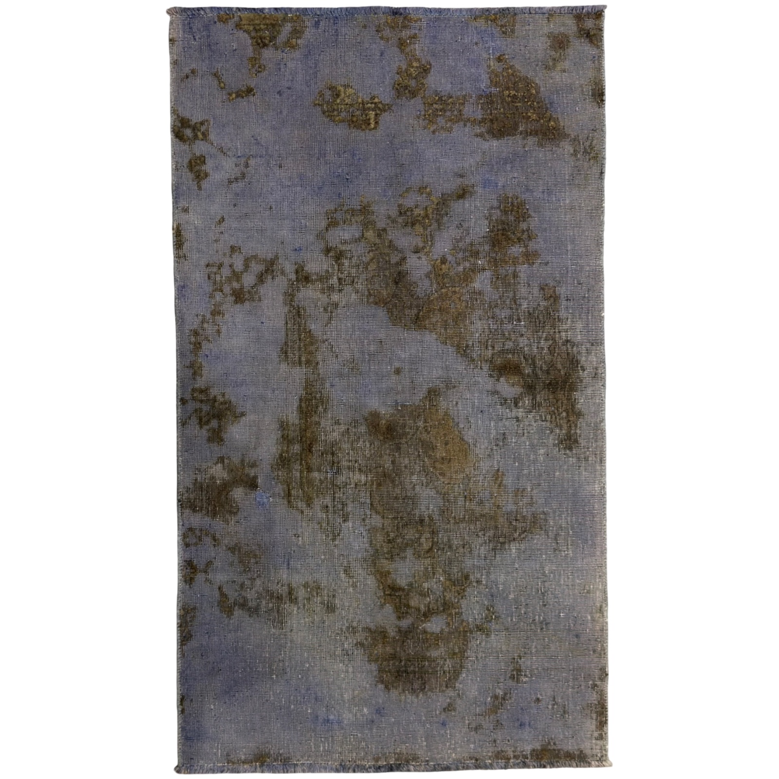 B140CCED-1C01-4353-8AA3-427A1135E843 180 x 105cm Ultra Vintage Silver Blue & Taupe Hand-Knotted Persian Runner - Image 1