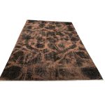315 × 211cm Abstract Ultra Vintage Hand Knotted Persian Rug – Copper & Charcoal Design - Image 2