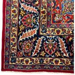 350 x 310cm Vintage Hand Knotted Persian Khorasan Rug – Red Floral Medallion - Image 9