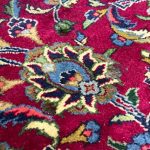 390 x 305cm Hand Knotted Persian Mashad Rug – Red Medallion Design - Image 8