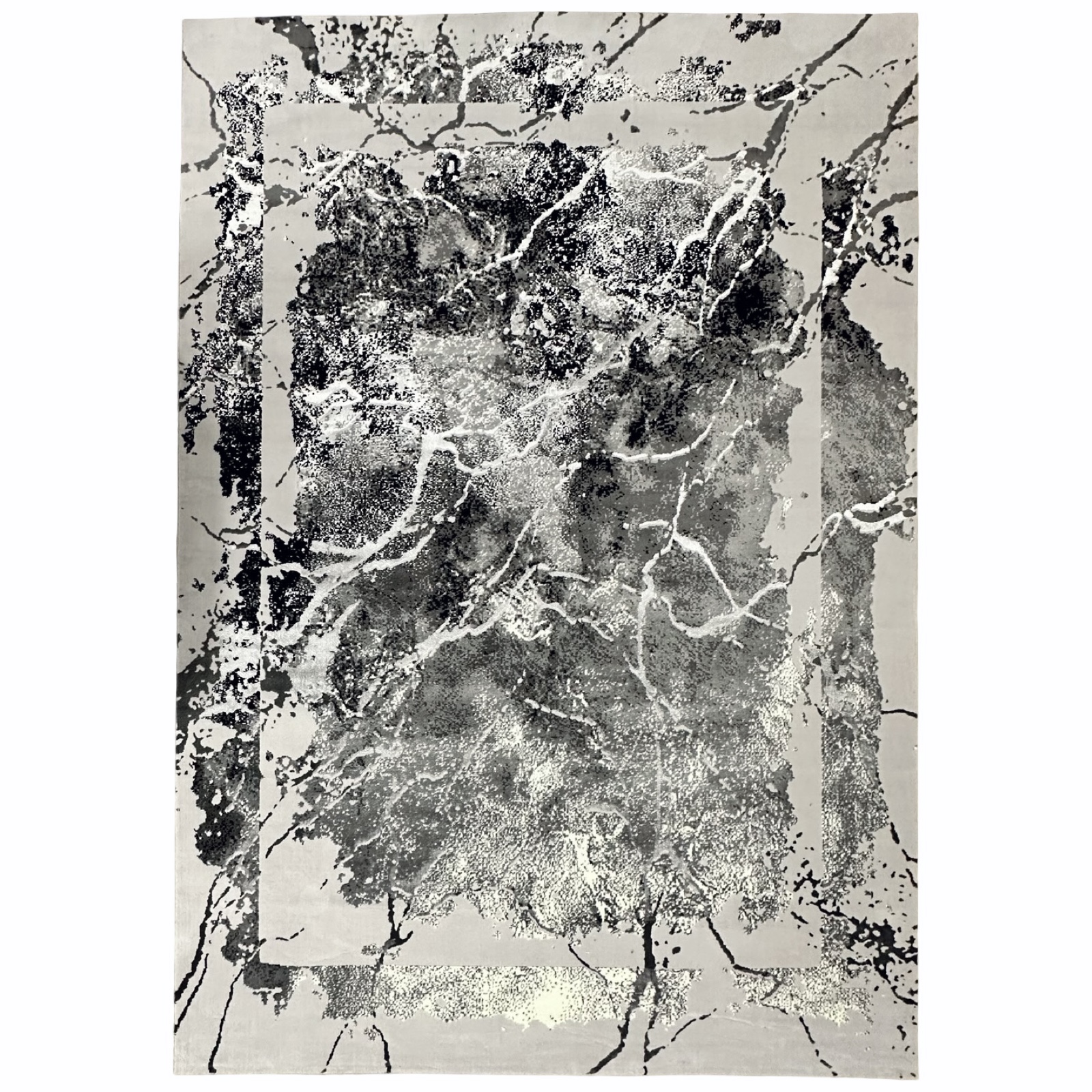 bdjdjfjeks_9 350 x 250cm Soft Machine Woven Turkish Rug in Gray and Black Area Rug - Image 1