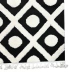 350 x 250cm Black and White Modern Turkish Machine Made Area Rug - Image 4