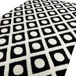 350 x 250cm Black and White Modern Turkish Machine Made Area Rug - Image 5