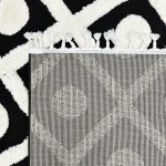 350 x 250cm Black and White Modern Turkish Machine Made Area Rug - Image 8