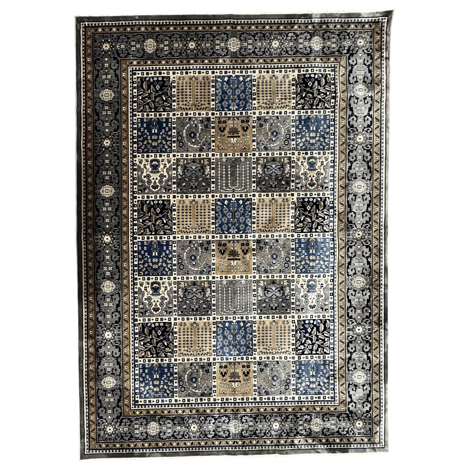 bsjsjskskklll_10 350 x 250cm Persian Bakhtyari Design Grey Soft Quality Area Rug - Image 1