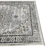 350 x 250cm Persian Vintage Tabriz Design Grey Machine Made Area Rug - Image 8