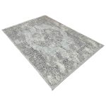 350 x 250cm Persian Vintage Medallion Design Grey Machine Made Area Rug - Image 3