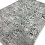350 x 250cm Vintage Afghan Chobi Design Grey Machine Made Rug - Image 5