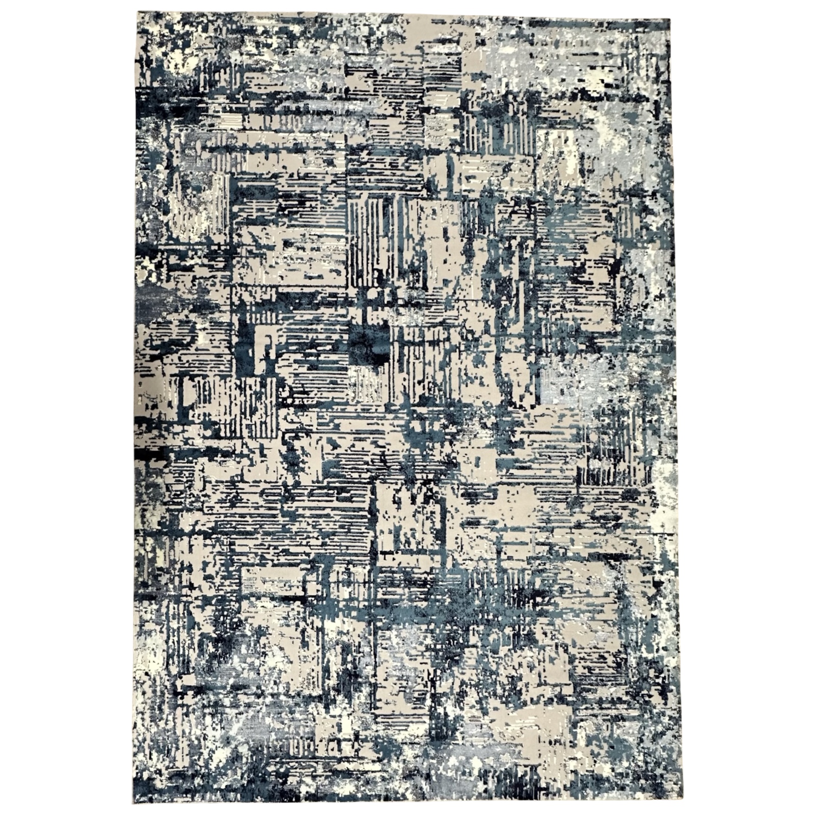 bsjsjskskklllmmm_1 350 x 250cm Soft Machine Woven Turkish Rug in Gray and Blue - Image 1