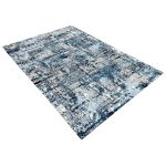 350 x 250cm Soft Machine Woven Turkish Rug in Gray and Blue - Image 5