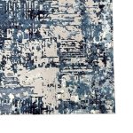 350 x 250cm Soft Machine Woven Turkish Rug in Gray and Blue - Image 4