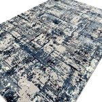 350 x 250cm Soft Machine Woven Turkish Rug in Gray and Blue - Image 6