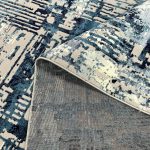 350 x 250cm Soft Machine Woven Turkish Rug in Gray and Blue - Image 9
