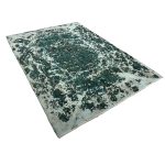 320 × 230cm Royal Teal Distressed Persian Hand Knotted Rug - Image 4