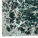 320 × 230cm Royal Teal Distressed Persian Hand Knotted Rug - Image 6