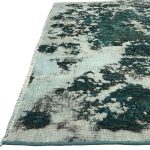 320 × 230cm Royal Teal Distressed Persian Hand Knotted Rug - Image 7
