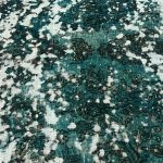 320 × 230cm Royal Teal Distressed Persian Hand Knotted Rug - Image 8