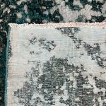 320 × 230cm Royal Teal Distressed Persian Hand Knotted Rug - Image 9