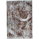 277 × 186cm Ultra Vintage Hand Knotted Persian Rug – Rust & Ivory Distressed Design