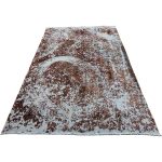 277 × 186cm Ultra Vintage Hand Knotted Persian Rug – Rust & Ivory Distressed Design - Image 2